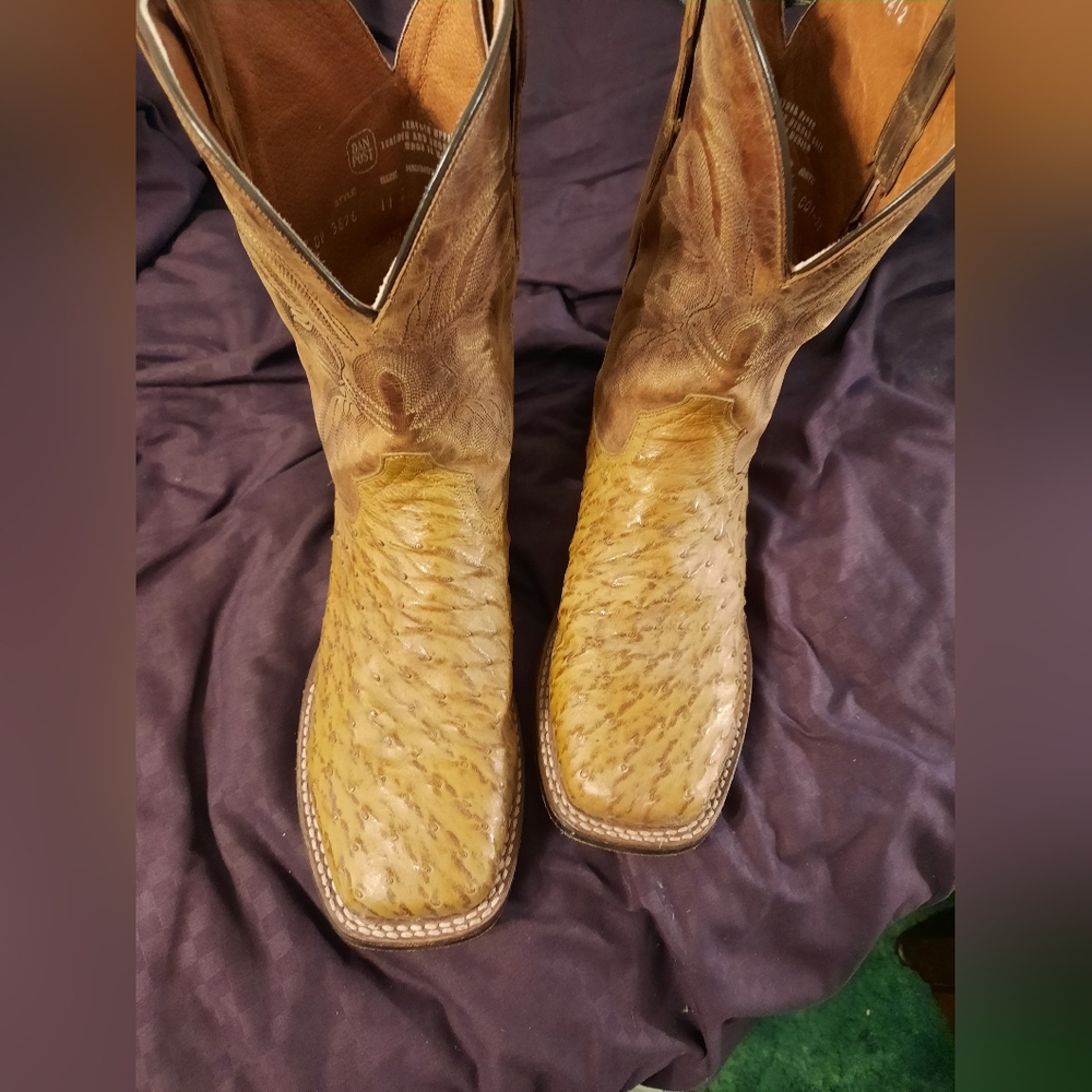 Full Quill Ostrich Cowboy Boots 11d
